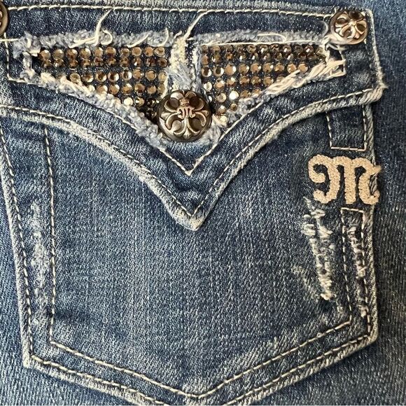 MISS ME STYLE# JP4221R LOW RISE BOOT CUT WOMEN'S BLUE JEANS SIZE 27 - Picture 11 of 16